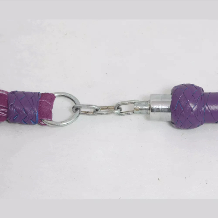 Handmade Heavy Duty Leather Flogger with 25 Tails - Pink Heffs